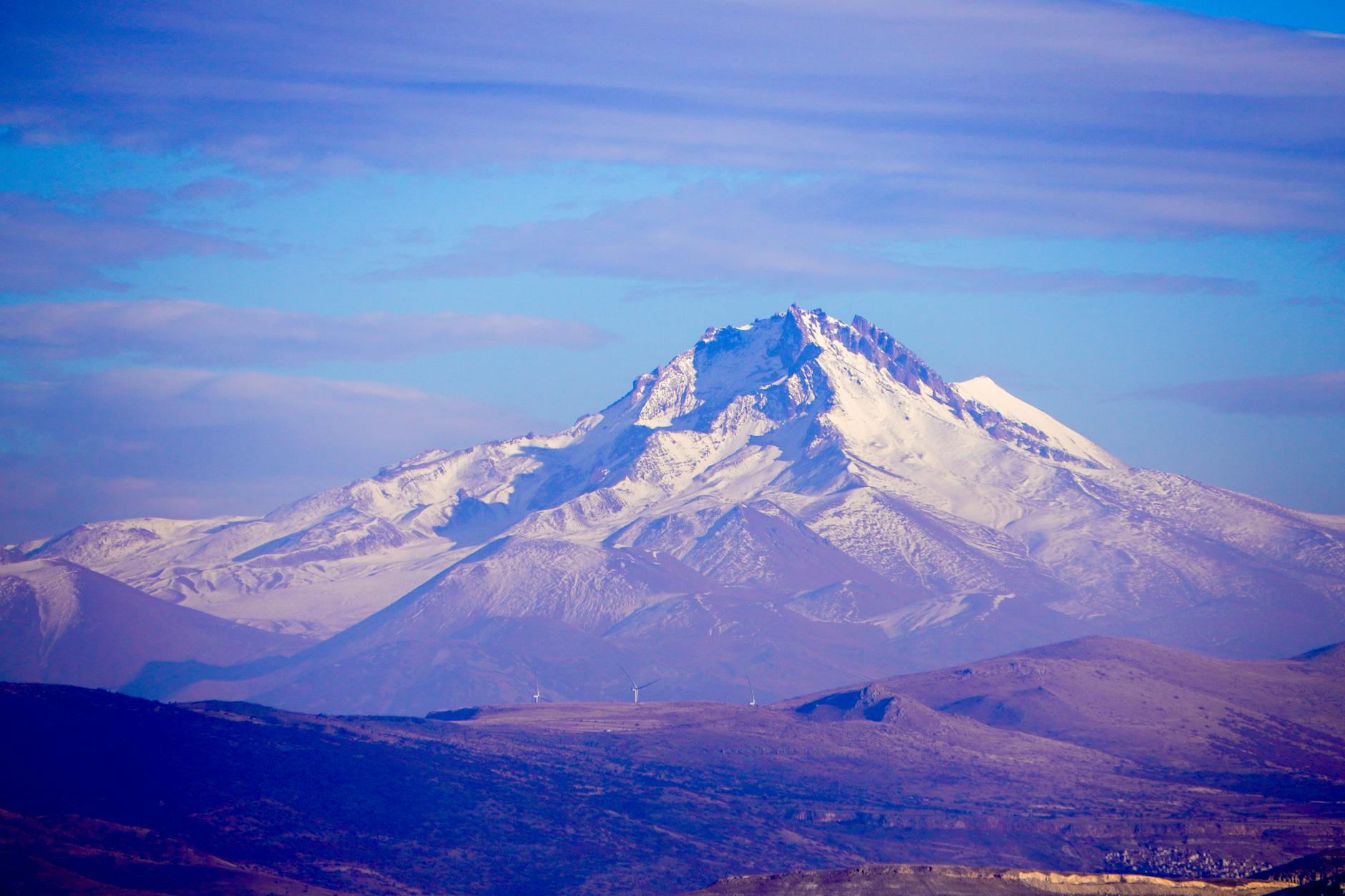 majestic view of mount erciyes in turkiye